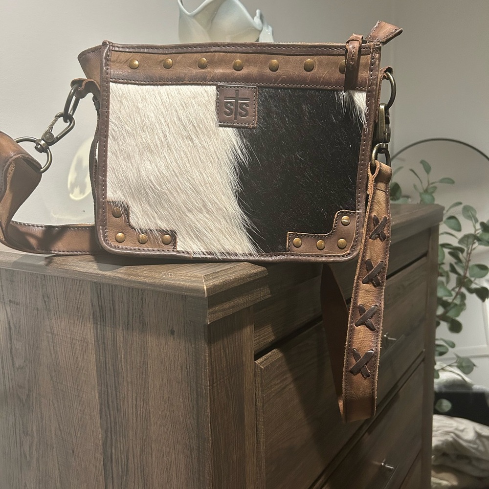 STS Ranchwear Leather and Cowhide Crossbody Bag